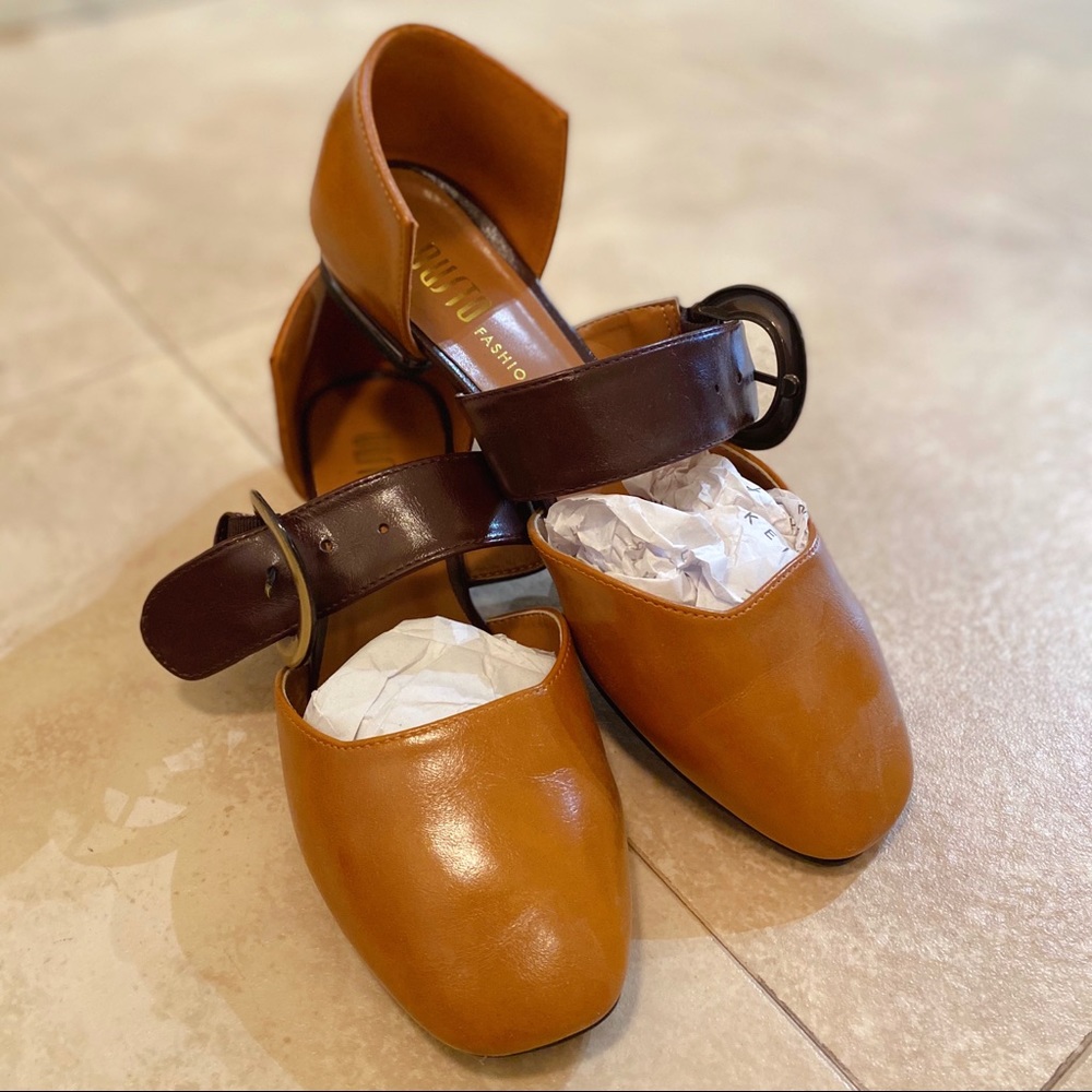 Brown Leather Flat